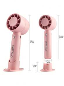 1pc Portable USB Rechargeable Mini Fan, Eyelash Dryer Fan, 3-Speed Adjustable Quiet Handheld Fan For Eyelash Extension, Air Conditioning Blower (Pink) - Pink - View 9