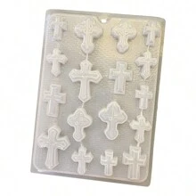 Creaciones Marypao Assorted Crosses Mold Gelatin Soaps Plaster Baptism - White - View 1