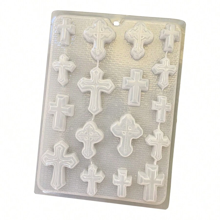 Creaciones Marypao Assorted Crosses Mold Gelatin Soaps Plaster Baptism - White - View 1