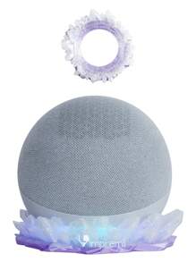 Base Support For Alexa Echodot Speaker Type Impremli Crystals - Translucent/Purple - View 2