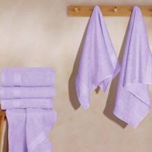 Ultra Soft 8-Piece Towel Set -% Ring Spun Cotton, 2 Oversized Bath Towels 27x54, 2 Hand Towels 16x28, 4 Wash Cloths 13x13 - Daily Use, Hotel & Spa - Olive Green, Luxury Towel Set - 紫色 - 查看 2
