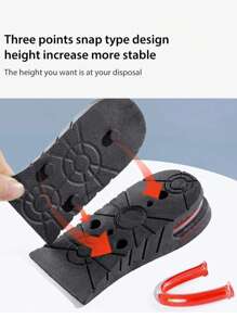 QKC 1 Pair PVC Soft & Comfortable Invisible Height Increasing Air Cushion Insoles - Heightening Half Pad - View 3