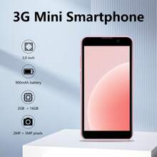SOYES 3G Mini Smartphone, With Mini Phone Case, 2GB+16GB, Android Phone, 3.0 HD Screen, Wi-Fi, PocketPhone, Ideal Gift For, Easy To Use, CellPhoneCamera, TV, And Games To The Fullest.  Halloween Poison.   Christmas Present. - 粉色 - 查看 2