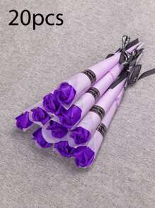 10pcs Soap Roses Artificial Rose Bouquet Petals Party Favour For Ladies, Girlfriends & Girlfriends, Suitable For Birthday, Wedding, Christmas, Holiday, Business Opening, Valentine's Day, Wedding, Birthday, Anniversary, Guest Gift, Bridesmaid Gift, Mother's Day, Father's Day