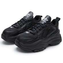 Adidas Originals 女鞋運動鞋 OZGAIA W 厚底老爹鞋低筒輕便舒適日常戶外旅遊鞋繫帶簡約休閒鞋 - 黑色-白 - 查看 7