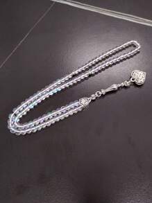 Tasbih 6mm 99 White Crystal Stone Prayer Beads Eid Ramadan Gift Misbaha Bracelet Islamic Accessories