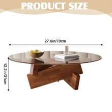 FXLTSBL Modern Glass Coffee Table For Living Room, Sofa, Side Table, Couch Table, Coffee Table, Tea Table - Grey - View 2