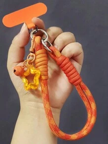 尼龙腕带与手机壳兼容，通用夹式挂绳，编织绳腕带带饰物，适合女性，购物防摔吊坠配件 - 彩色 - 查看 16