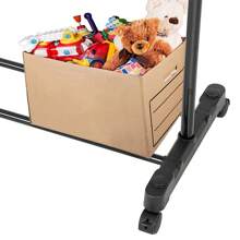 Clothes Rail Adjustable Garment Rack Telescopic Coat Rack Hanging Rail Clothes Stand With Shoe Shelf And Casters Clothing Rack For Small Place Organiser Shelf Bedroom Clothing Rack - Double Rail - View 4