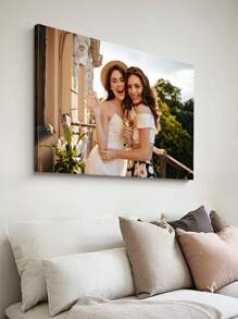 1 Canvas Customized Photo With DIY Photo Frame Or Frameless Poster, Valentine's Day Gift, Customized Photos For Loved Ones, Family, Friends, And Pets, Dogs, Cats, Large-Sized Home Decoration Suitable For Placing In Living Rooms, Bedrooms, Offices, Tea Rooms, Restaurants, Schools, Bathrooms, Customized Hanging Paintings, Personalized Wall Decoration Paintings,Home & Living,Christmas Home Atmosphere,Souvenirs,Reusable,Adorable,High-Quality - Style 1 - View 5