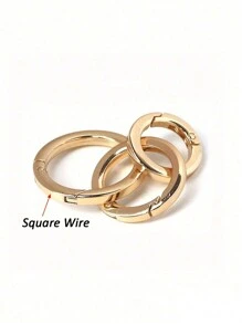 钱包带 O 形环 1/1.25/1.5 英寸弹簧环 适用于手提包和钥匙（浅金色） 适合女士圣诞节礼物 感恩节礼物