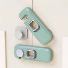 3 piezas de clips de seguridad, cerradura anti-pellizco para mano de puerta de gabinete, cerradura protectora para cajón de refrigerador