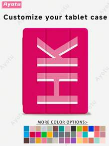 Customized Text 10th Gen Protective Case, Personalized Leather Cover Compatible With IPad 7/8/9th 10.2", Galaxy Tab S7/S8 11", Tab A7 Lite 8.7", DIY Tablet Protective Shell, Creative DIY Case, Kids, Family, Pets Customized Gift For Birthday, Anniversary, New Year, Back To School - Multicolor - View 11