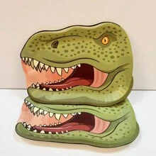 10 piezas/20 piezas/50 piezas Platos de papel con forma de dinosaurio para fiestas de cumpleaños, suministros para fiestas de dinosaurios, vajilla Dino World, platos de postre con diseño de jungla tropical para decoración y regalos de mesa en fiestas de cumpleaños - Multicolor - Ver 4