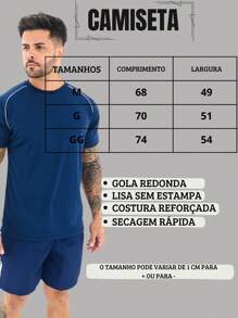 Kit 2 Camiseta Masculina Manga Curta Dry Fit Academia Fitness Blusa Lisa