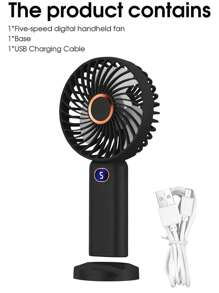 Mini ventilatore portatile, ventilatore da viaggio palmare, 5 velocità del vento regolabili e silenziose, ricaricabile USB, adatto per ufficio, casa, viaggi all'aperto, rinfrescamento estivo, spiaggia, articolo da viaggio essenziale, scelta primaverile ed estiva, regalo per damigelle, camera da letto, decorazione, spiaggia, viaggio, per uomo, per donna, vacanza, oggetti carini - Multicolore - Visualizzare 10