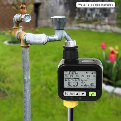 HYYKJ-US Automatic Watering Controller, Water Timer, Garden Lawn Watering Timer With Child Lock