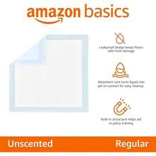 Heavy Duty, Absorbent Dog And Puppy Pee Pads With 5-Layer Leak-Proof Design And Quick-Dry Surface Potty Training, Regular, 20 Count, Blue & White - Standard - View 2