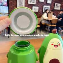 Taza de Agua de Aguacate - Vaso de Vidrio con Diseño Divertido y Caras Alegría - 280 ml, Capacidad Ideal para Bebidas y Bebidas Calientes, Diseño de Aguacate con Caritas Alegres (Cuatro Caras Surtidas, Envío Aleatorio) - Vaso Portátil con Asa para Viajes y Uso Diario, Opción Divertida para Regalos - Cuatro expresiones enviadas al azar - Ver 8