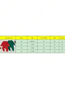 Toddler Baby Christmas Romper Casual Letter Prints Long Sleeve Jumpsuit For Newborn Girl Boy Cute Clothes - 綠色 - 查看 8