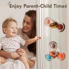 Pop Suction Cup Spinner 3 Pcs Toys For 1 Year Old Boys