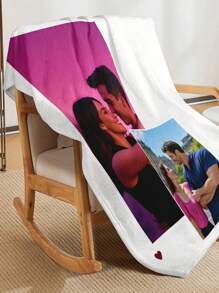 SEPTEVAGUS 1pc Custom Blanket With Picture, Personalized Photo Throw Blanket For Valentine's Day Multipurpose Living Room Sofa Outdoor Beach Camping Pet, Personalized Family/Pet/Couple Photo Printed Bedding Blanket, Personalized Christmas Gifts, Mother's Day/Father's Day Gift, Family Gift, Birthday Gifts, Gift For Friend, Gift For Her