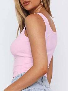 Women's Solid Color Simple Daily Tank Top