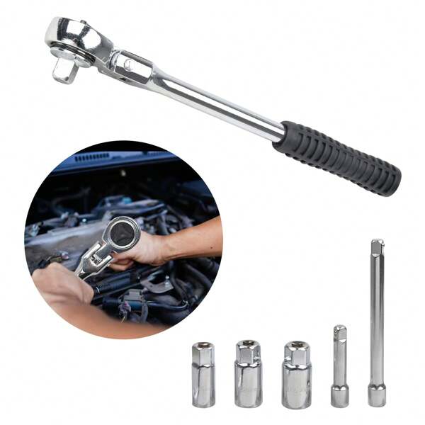 ZÜNDKERZENSCHLÜSSEL ZÜNDKERZEN-SET 16-18-21 mm 6-KANT 3/8 mit RATSCHE 6-tlg