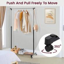 Hanging Rails For Clothes Adjustable Clothes Rail With Wheels (88-150) X 42 X (80-157) Cm Small Clothing Rails Tidy Clothes Rack Narrow Garment Coat Rack Stand Metal For Bedroom BlackHanger Stackers Back To School Travel Essentials Room Decor,Home Decor,Bedroom Decor Storage Organization And Storage Puppy Keep Dress Shorts Phone Case Bikini Summer Dresses For Women Skirt Summer Dress Dresses Nails Jeans Tops White Dress Dresses For Women - Black - View 3