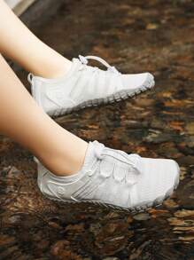 1 双儿童赤脚鞋，男童女童速干水袜赤脚沙滩游泳涉水鞋，夏季凉鞋 - 白色 - 查看 5