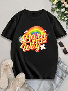 Born This Way Lovers T-Shirts Women's Graphic Tees Couple Tees Matching Shirts