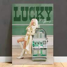 1pc Canvas Art Print, "Lucky" Anime, Wood Framed Painting (1) Thickness 2. 5 Cm/ 1 Inch-Home Decoration For All Occasions,Ideal New Year, Valentine's Day,Thanksgiving,Easter,Christmas Gift,Room Decoration Aesthetic,Wall Decoration Art,Perfect Gift,Autumn And Winter Wall Decoration,Living Room Decoration, Bedroom Decoration, Kitchen Decoration, Entry Decoration, Bathroom Decoration, Direct Wall Painting, High Quality Wall Painting Poster,Modern Home Decoration Stretched And Framed Ready To Hang - Black - View 5