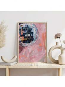 1 张海报热门蓝色墙壁艺术迪斯科舞厅家居装饰印刷少女柔软学院风多巴胺帆布画礼物无框架 - 彩色 - 查看 5