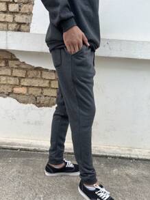 Sweatpants - Jogger, Cotton (50%) And Polyester (50%) With 250 Grams. - 深灰色 - 查看 3