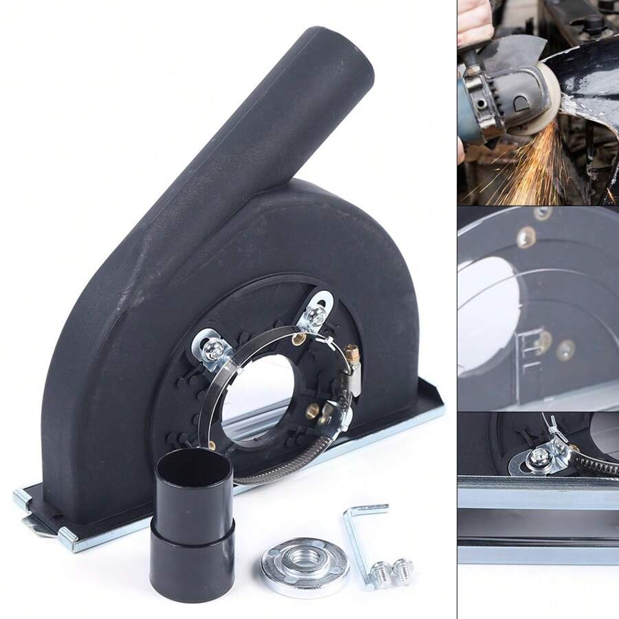 YUNRUX Dust Cover Angle Grinder Black 150-180mm For Cutting Discs Hood ABS Angle Grinder Cutting Protection - Black - View 1