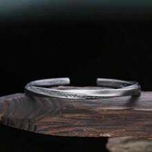 Brazalete vikingo de estilo vintage con diseño de bucle de Möbius y arabesco grabado, de aspecto vintage y ajustable, para hombres - Multicolor - Ver 5