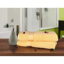 Ultra Soft 8-Piece Towel Set -% Ring Spun Cotton, 2 Oversized Bath Towels 27x54, 2 Hand Towels 16x28, 4 Wash Cloths 13x13 - Daily Use, Hotel & Spa - Olive Green, Luxury Towel Set - 黃色 - 查看 5