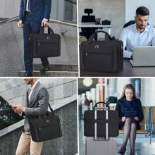 NEWHEY 男士15.6/17.3英寸笔记本电脑包，防水公文包/单肩斜挎包，带笔记本电脑保护套，适合旅行/商务出行 - 彩色 - 查看 2