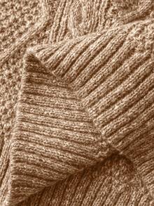 女士春夏新款针织毛衣裙，宽松版型，通勤、度假、休闲百搭 - 卡其色 - 查看 5