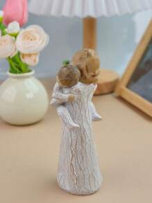 jinhuoba Mother And Son, Sculpted Hand-Painted Figure.   A Gift To Celebrate The Loving Relationships That Develop Between Parent And Son, Grandparent And Boy - trắng - Xem 5