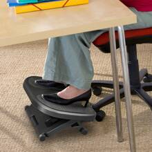 HOMCOM Footrest Adjustable Height & Angle 0-30 Degree For Better Posture At Office Black - Black - View 1