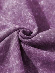 EWH Summer New American Plump Shuai Heavy Short-Sleeved T-Shirt Young Men And Women With The Same Fashion Brand Ins Street Crewneck Shirt DG004 - 紫色 - 查看 4