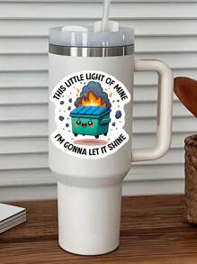 1 件防水、防潮、有趣的汽车贴花贴纸，可贴在杯子、笔记本电脑、汽车上，也可用作礼物