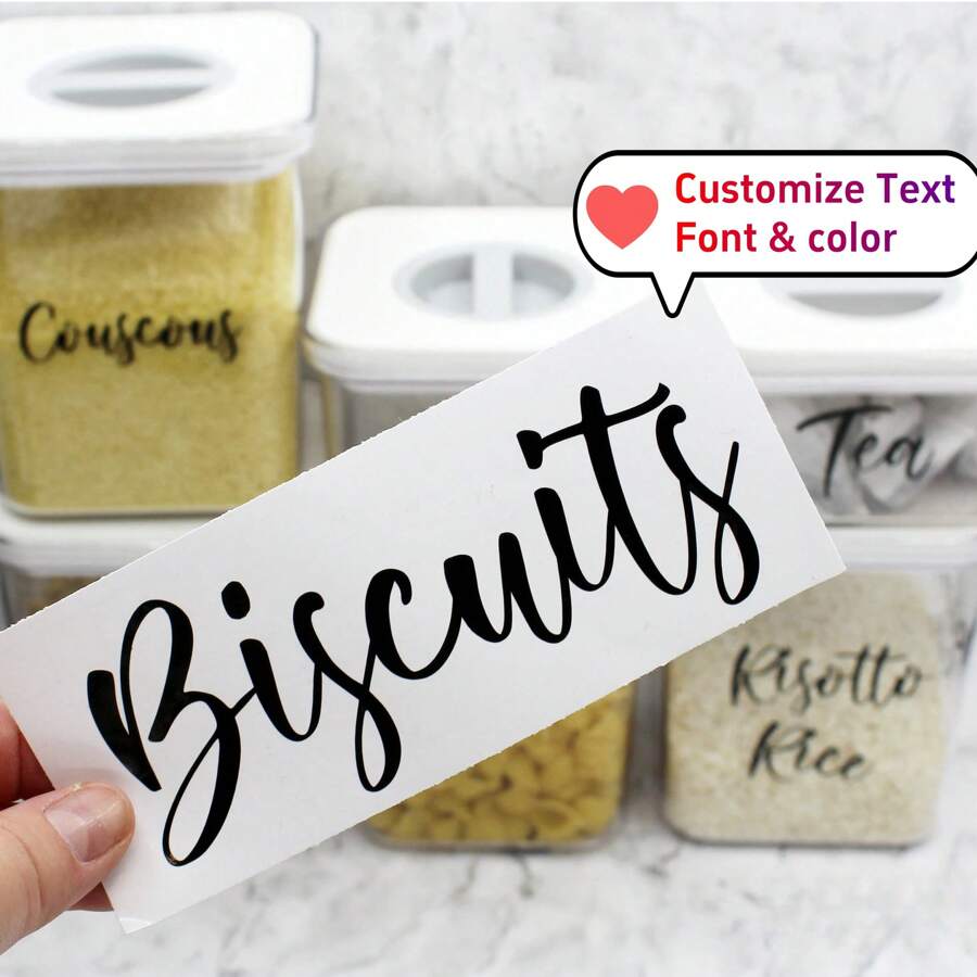 Nhãn dán vinyl tùy chỉnh, kiểu chữ, nhãn dán cá nhân hóa cho hộp đựng trong nhà bếp và để sắp xếp đồ đạc, nhãn dán tên tùy chỉnh, nhãn dán bình nước, nhãn dán máy tính xách tay, trang trí, có thể tái sử dụng, đa chức năng, phong cách, tinh tế, chất lượng cao, nhiều màu sắc, hoạt hình, dễ thương, tùy chỉnh, cá nhân hóa, độc đáo, quà tặng lý tưởng cho cô ấy, bạn trai, bạn gái, bố, trang trí nhà cửa phòng khách. - Nhãn dán từ (chọn màu + phông chữ) - Xem 1