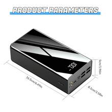 50000mAh Large Capacity Power Bank, Portable Charger, 22.5W Fast Charging Battery Pack Compatible With IPhone 16 15 14 13 & Android Phone Etc, Equipped With Lighting/LED Power Display, 4 USB Ports, Outdoor Emergency Battery Pack, New Year Gift