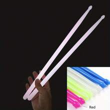 1 par de baquetas luminosas de 5A con punta en forma de gota de agua, de nailon de color neón, ideales para principiantes y artistas en el escenario