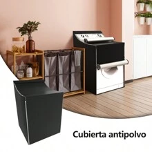 Home Use Appliance Covers, Sunproof Dustproof Waterproof Washer Dryer Covers, Universal Top And Front Load Washing Machine Covers - Black - View 2
