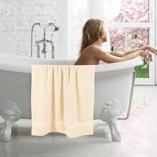 Ultra Soft 8-Piece Towel Set -% Ring Spun Cotton, 2 Oversized Bath Towels 27x54, 2 Hand Towels 16x28, 4 Wash Cloths 13x13 - Daily Use, Hotel & Spa - Olive Green, Luxury Towel Set - Ivory - 查看 4