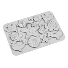 优雅海洋主题 3D 硅胶模具，适用于巧克力、糖果和软糖 - 完美的婚礼 DIY 蛋糕装饰工具