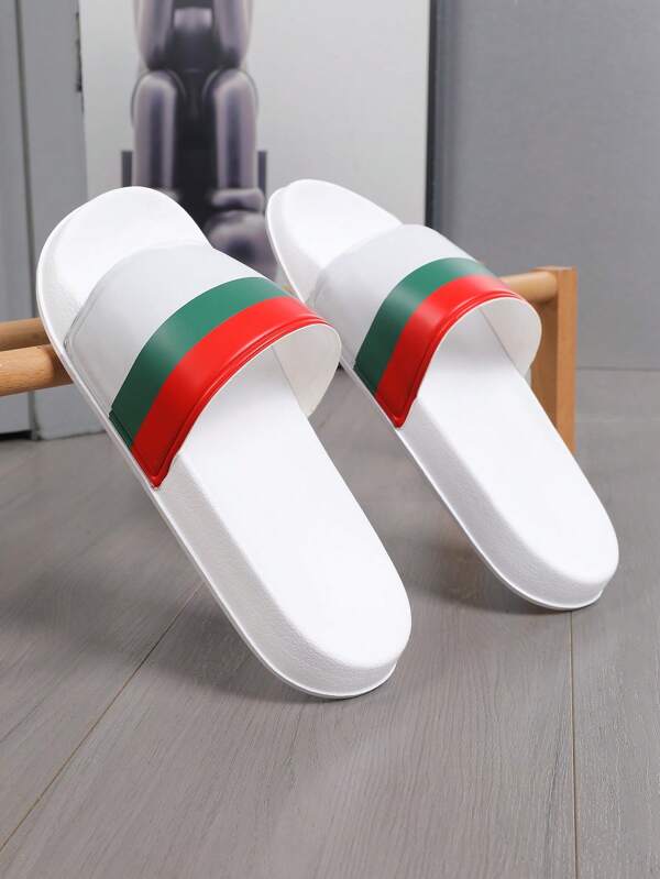 New Men's Summer Flat Beach Sandals, Fashionable And Fun Home Slippers, Men's Indoor Slippers, Men's Open-Toed Couple Shoes
